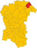 Map of comune of Montesilvano (province of Pescara, region Abruzzo, Italy)